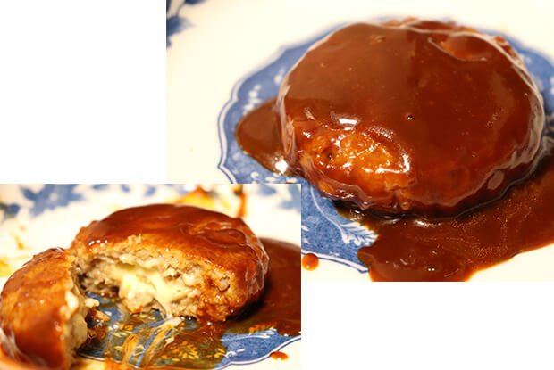 ツルヤオリジナル 焼き上げハンバーグ デミグラスソース&チーズイン